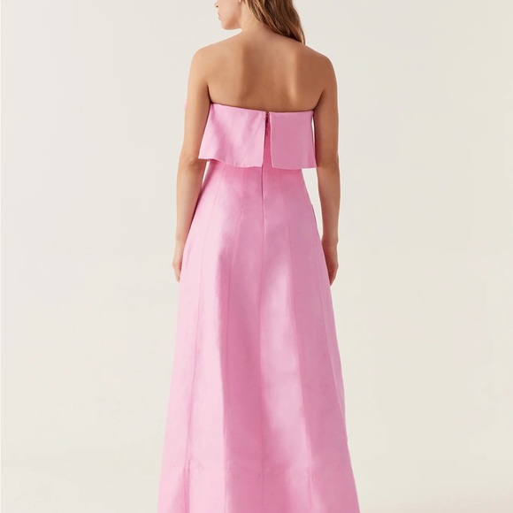 Aje Shallows Strapless Gown Bon Bon Pink - Picture 3 of 5